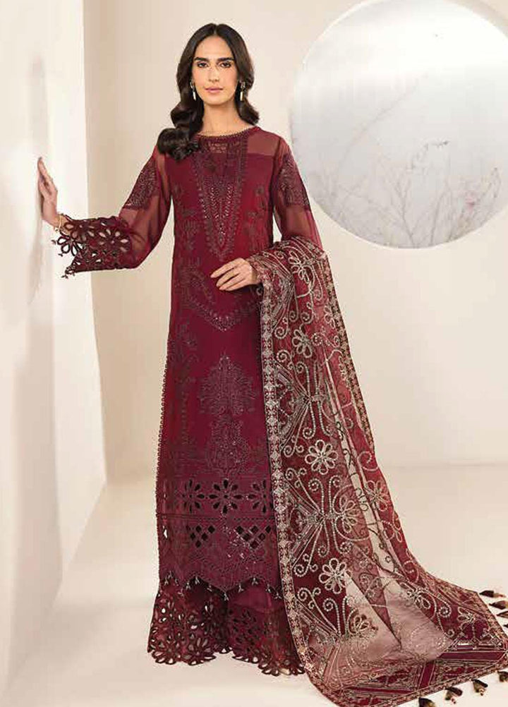 Lamhay By Alizeh Fashion Embroidered Chiffon Suits Unstitched 3 Piece AFB23L Raisa - Festive Collection