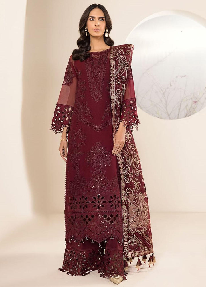 Lamhay By Alizeh Fashion Embroidered Chiffon Suits Unstitched 3 Piece AFB23L Raisa - Festive Collection