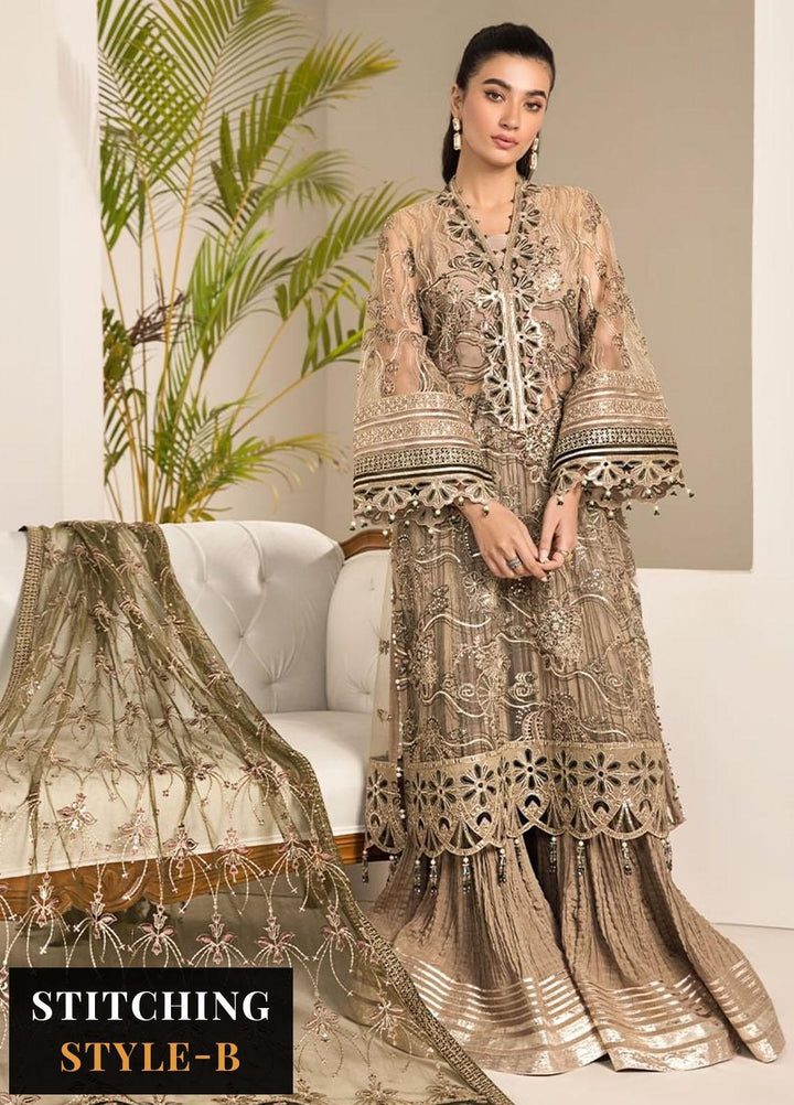 Lamhay By Alizeh Fashion Embroidered Net Suits Unstitched 3 Piece AFB23L Emhal - Festive Collection