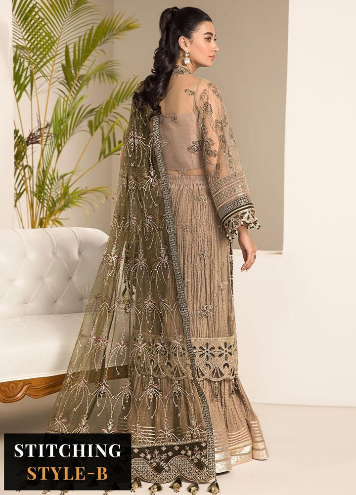 Lamhay By Alizeh Fashion Embroidered Net Suits Unstitched 3 Piece AFB23L Emhal - Festive Collection