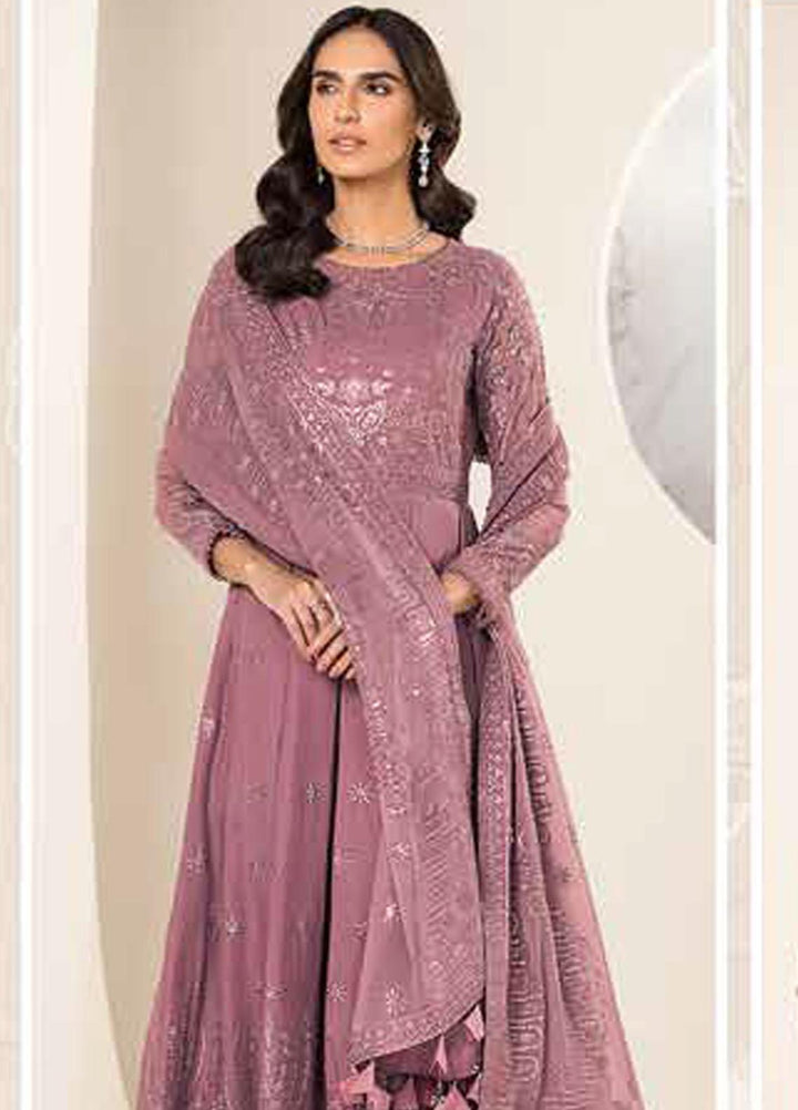 Lamhay By Alizeh Fashion Embroidered Chiffon Suits Unstitched 3 Piece AFB23L Nova - Festive Collection