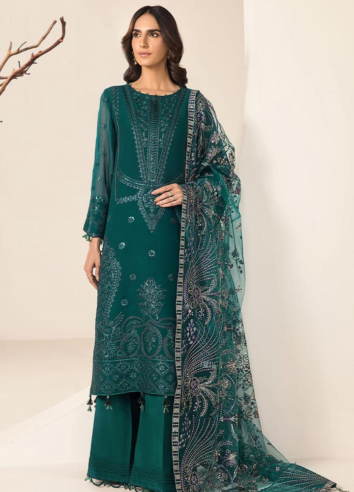 Lamhay By Alizeh Fashion Embroidered Chiffon Suits Unstitched 3 Piece AFB23L Giza - Festive Collection