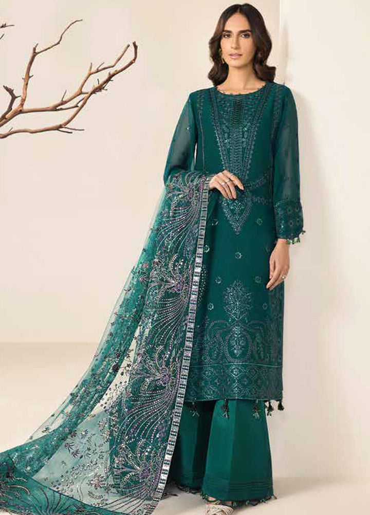Lamhay By Alizeh Fashion Embroidered Chiffon Suits Unstitched 3 Piece AFB23L Giza - Festive Collection