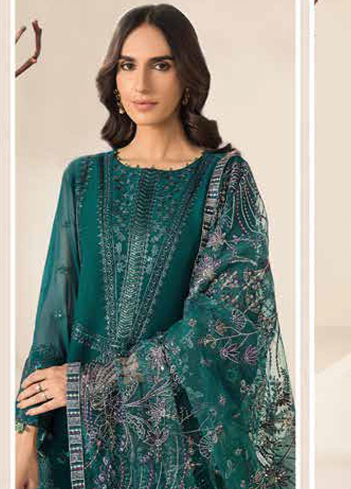 Lamhay By Alizeh Fashion Embroidered Chiffon Suits Unstitched 3 Piece AFB23L Giza - Festive Collection