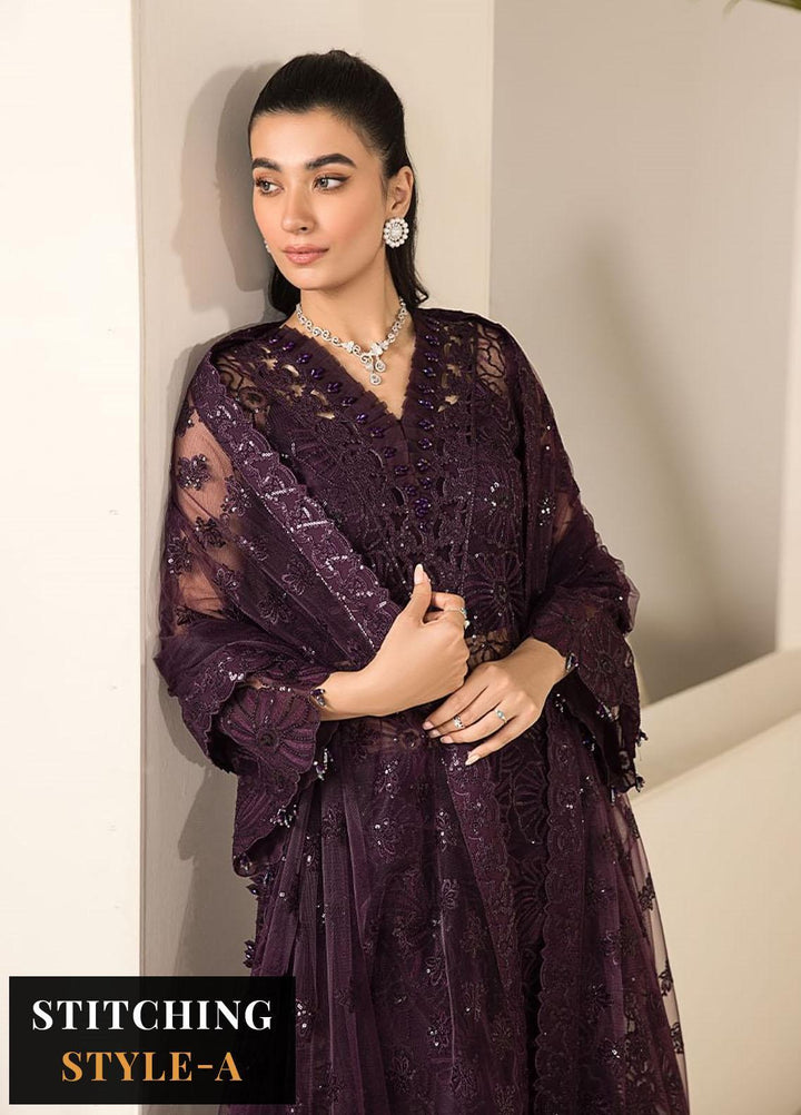 Lamhay By Alizeh Fashion Embroidered Net Suits Unstitched 3 Piece AFB23L Maya - Festive Collection