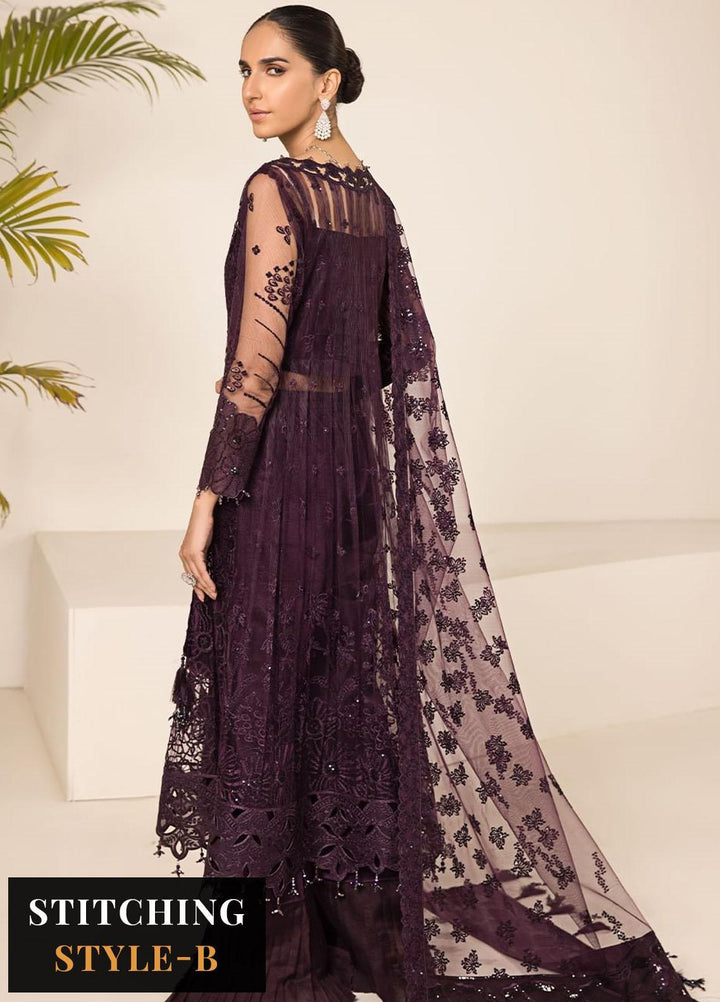 Lamhay By Alizeh Fashion Embroidered Net Suits Unstitched 3 Piece AFB23L Maya - Festive Collection