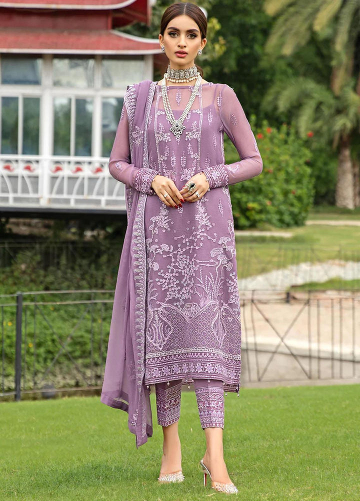 Lamhe By Meeral Embroidered Chiffon Suits Unstitched 3 Piece MRL24LM D-03 Zarif - Formal Collection