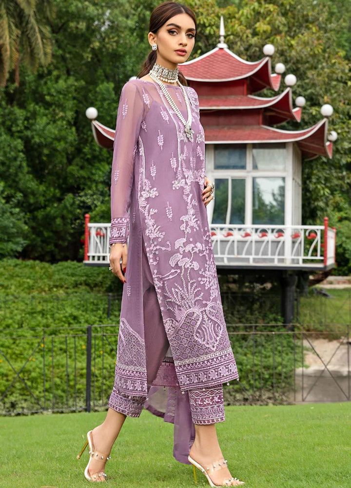 Lamhe By Meeral Embroidered Chiffon Suits Unstitched 3 Piece MRL24LM D-03 Zarif - Formal Collection