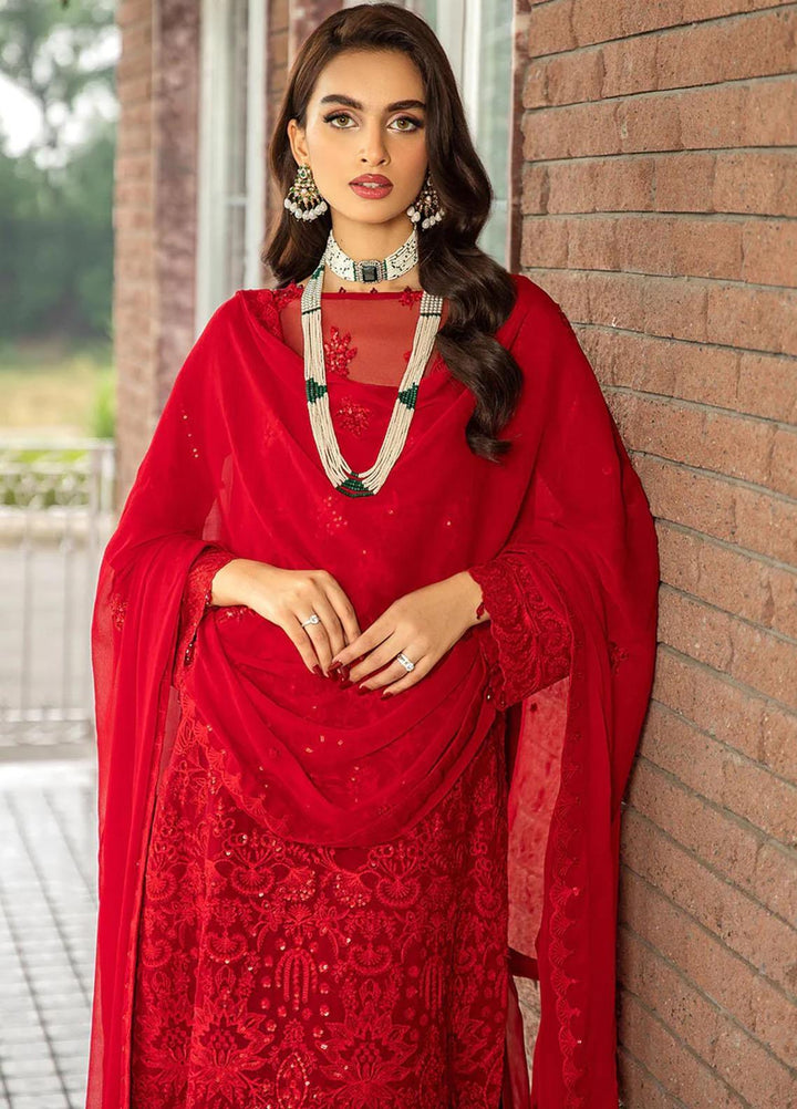Lamhe By Meeral Embroidered Chiffon Suits Unstitched 3 Piece MRL24LM D-08 Gulaal - Formal Collection