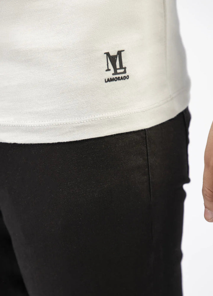 Lamorado Cotton Casual Men T-Shirt - Light Grey Graphic