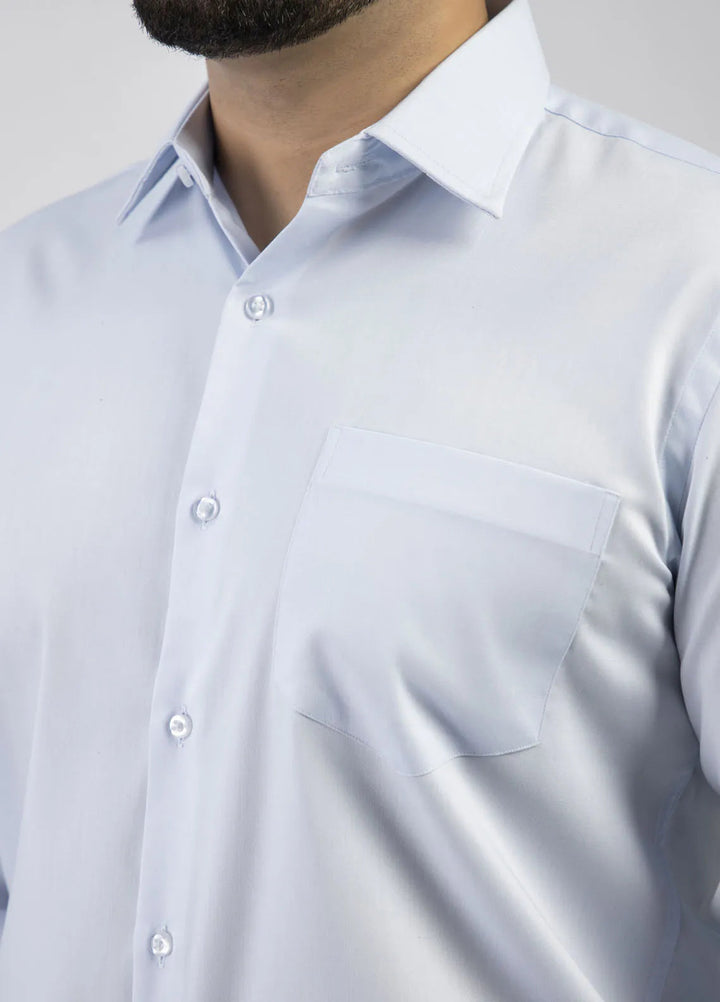 Lamorado Cotton Formal Men Shirt - Light Blue Formal Pure Cotton