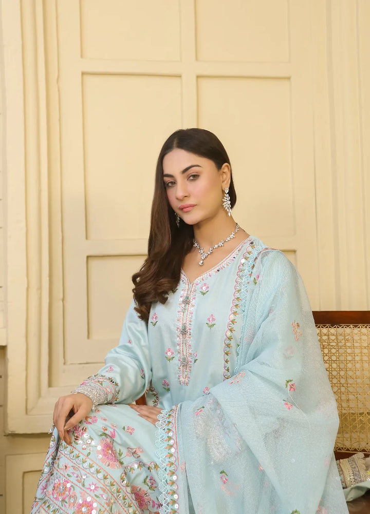 Lamorado Embroidered Cotton Net Suits Unstitched 3 Piece LMD25UF LWSU-25FE304 - Festive Collection