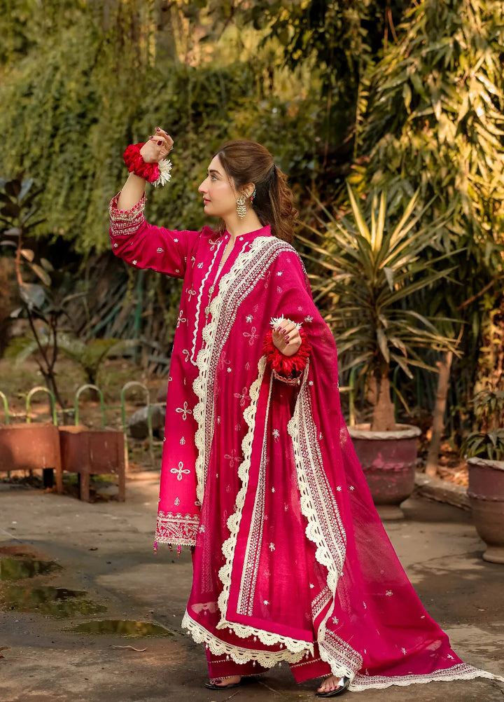 Lamorado Embroidered Cotton Silk Suits Unstitched 3 Piece LMD25UF LWSU-25FE301 - Festive Collection