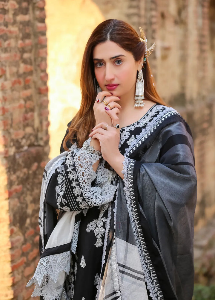 Lamorado Embroidered Cotton Silk Suits Unstitched 3 Piece LMD25UF LWSU-25FE303 - Festive Collection