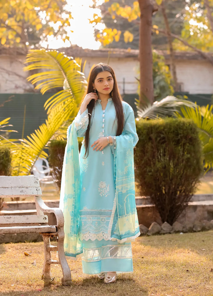 Lamorado Embroidered Lawn Suits Unstitched 3 Piece LMD25UC LWSU-25CK305 - Summer Collection