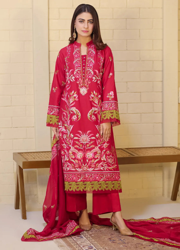 Lamorado Embroidered Lawn Suits Unstitched 3 Piece LMD25UF LWSU-25FE306 - Festive Collection