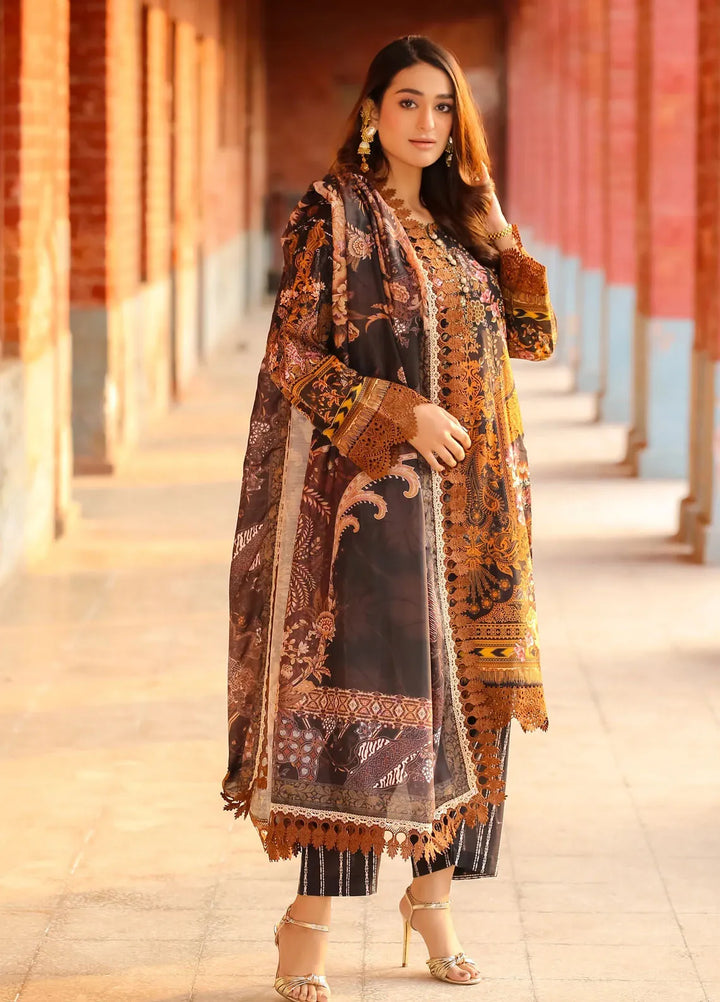 Lamorado Printed Lawn Suit Unstitched 3 Piece LMD25LP LWSU-25P310 - Summer Collection