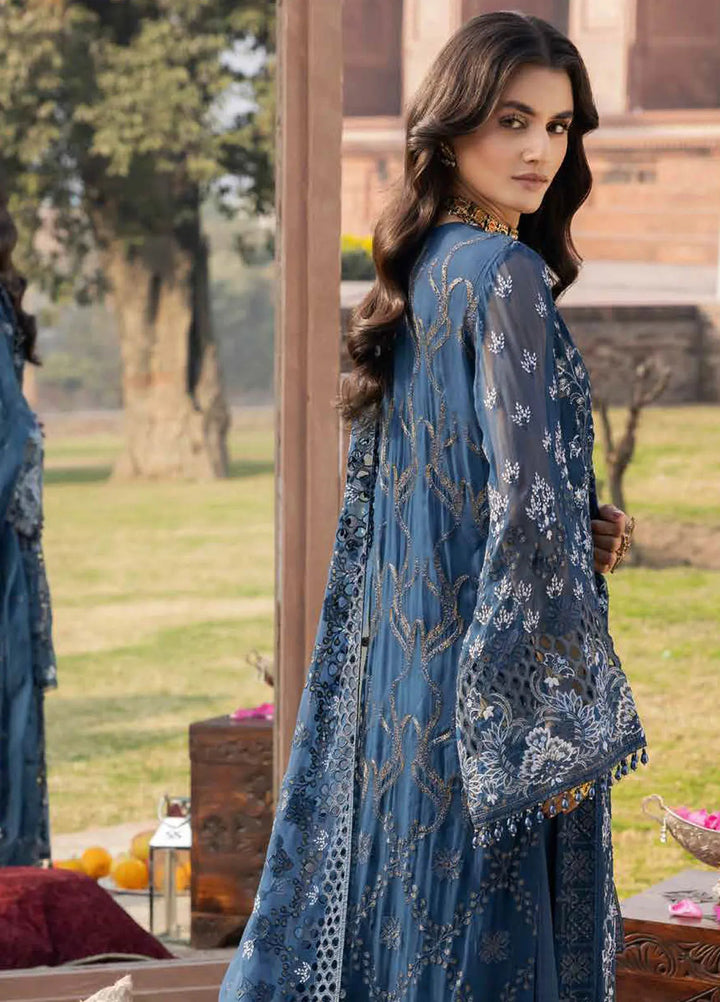 Lavish Premium Embroidered Chiffon Suits Unstitched 3 Piece LVP25UL D-03 Arnesic - Formal Collection