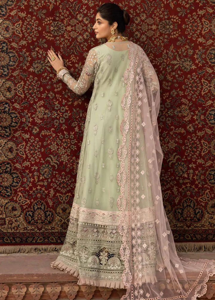 Lavish Premium Embroidered Net Suits Unstitched 3 Piece LVP25UL D-02 Moon Mist - Formal Collection