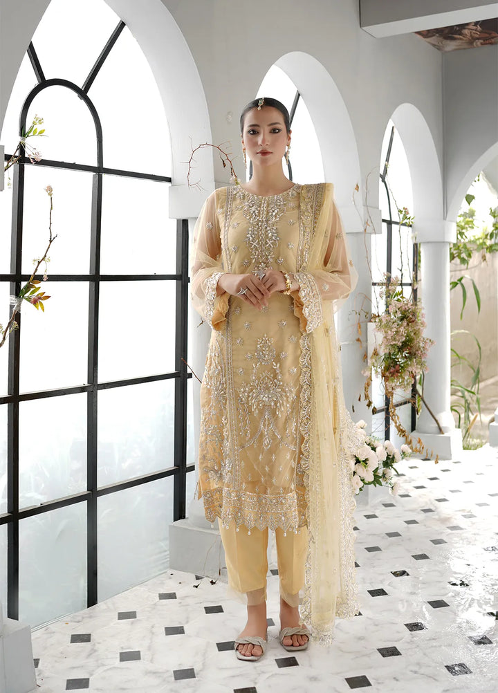 Layout Pret Embroidered Net 4 Piece Suit Maya