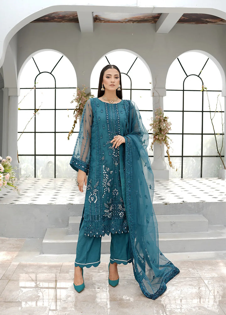 Layout Pret Embroidered Organza 4 Piece Suit Haya