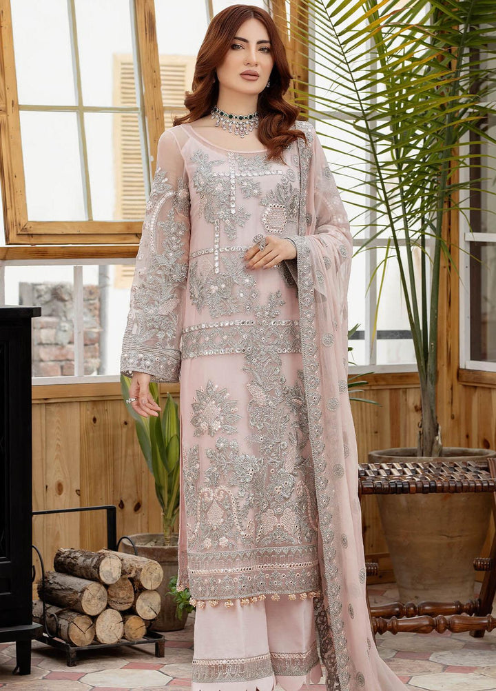 Le Etincelle By Imrozia Premium Embroidered Chiffon Suits Unstitched 3 Piece IMP23LE I-178 Adriana - Luxury Formal Collection