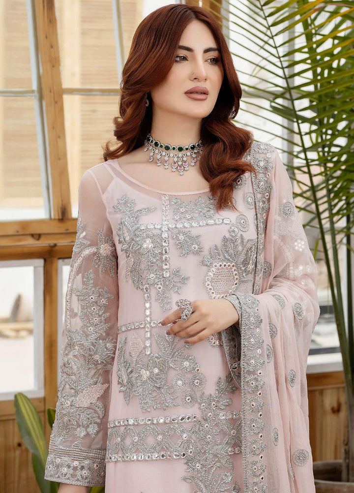 Le Etincelle By Imrozia Premium Embroidered Chiffon Suits Unstitched 3 Piece IMP23LE I-178 Adriana - Luxury Formal Collection