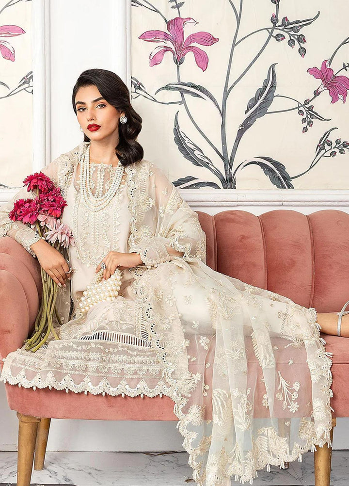Lehriya By Meeral Embroidered Organza Suits Unstitched 3 Piece MRL24L Dahlia - Formal Collection