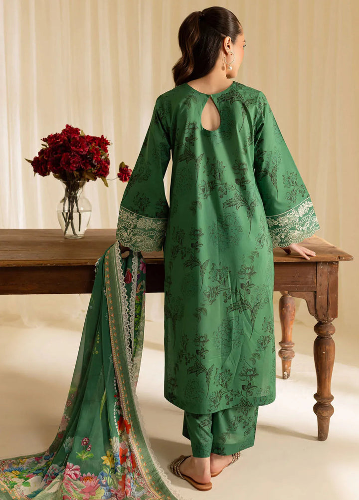 Leila by Mahnur Embroidered Lawn Suits Unstitched 3 Piece MN24LP D-10 Verdant - Summer Collection