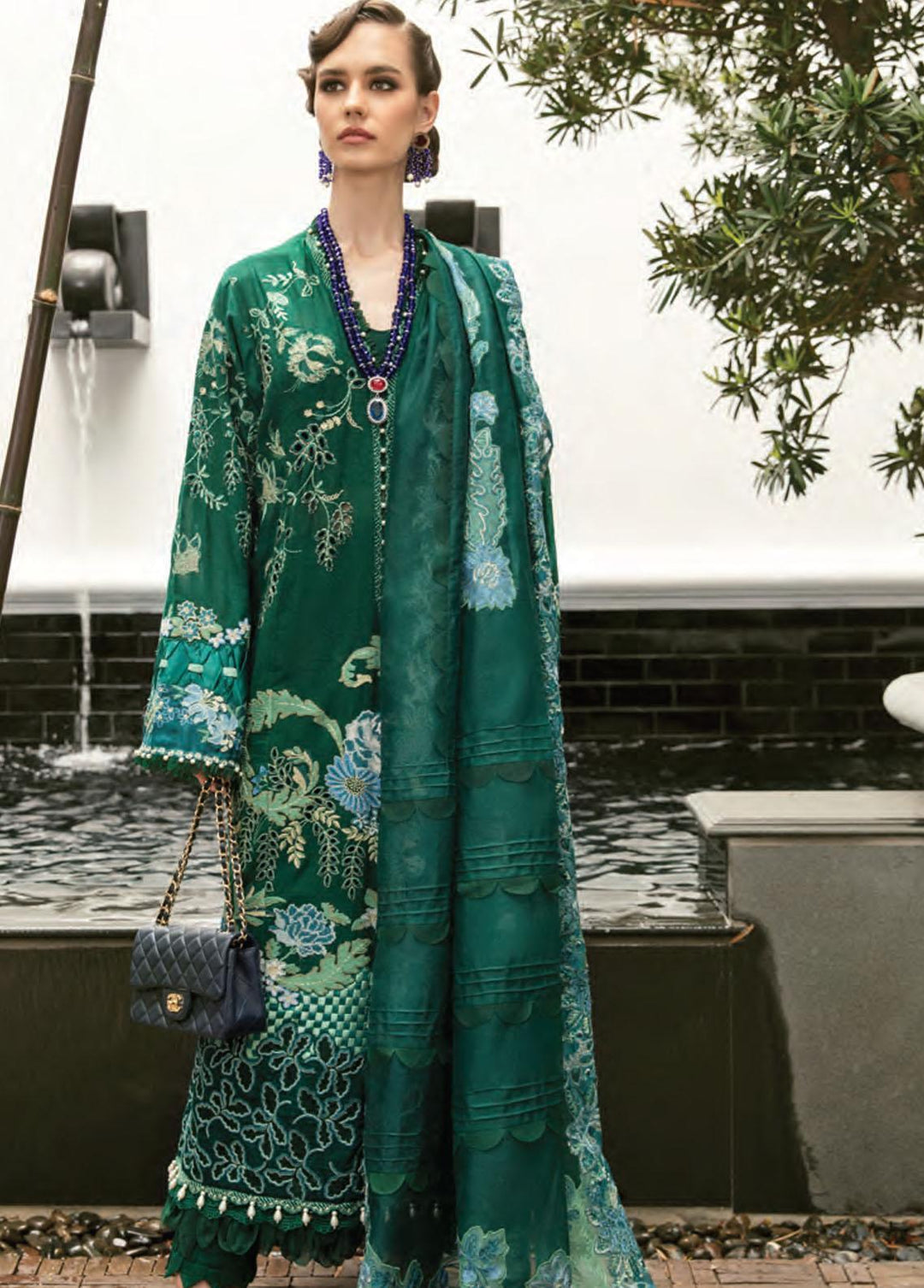 Leilani By Republic WomensWear Embroidered Lawn Suits Unstitched 3 Piece RW22L D3A Mogara - Luxury Collection