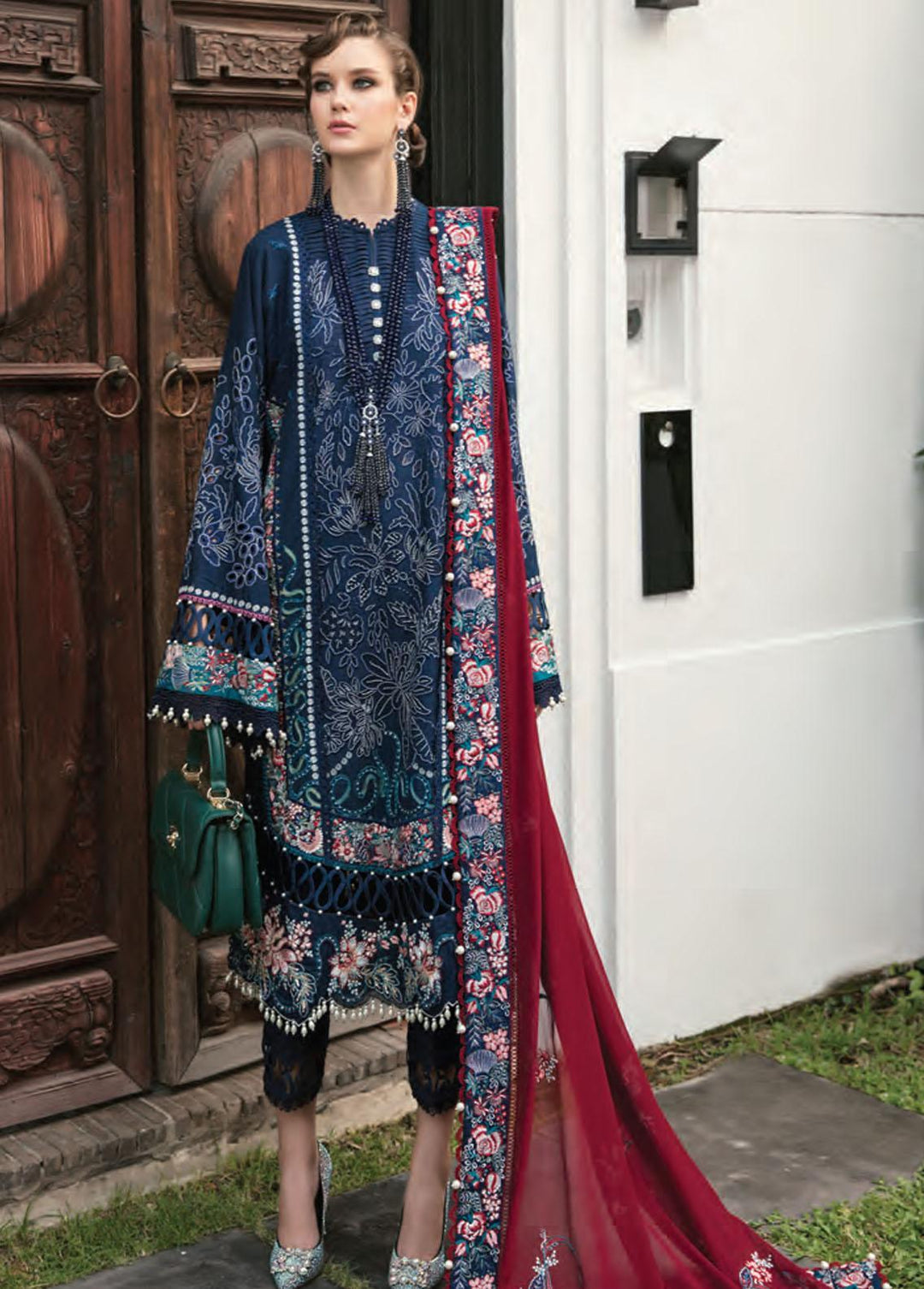 Leilani By Republic WomensWear Embroidered Lawn Suits Unstitched 3 Piece RW22L D4A Shenaga - Luxury Collection
