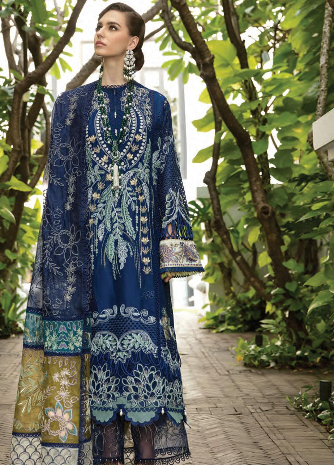 Leilani By Republic WomensWear Embroidered Lawn Suits Unstitched 3 Piece RW22L D5A Melati - Luxury Collection