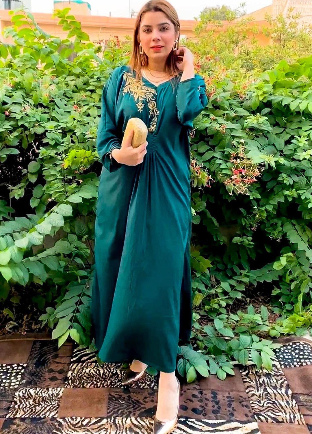 Lenaim Luxury Pret Grip Kaftan LN22WL Emerald Green