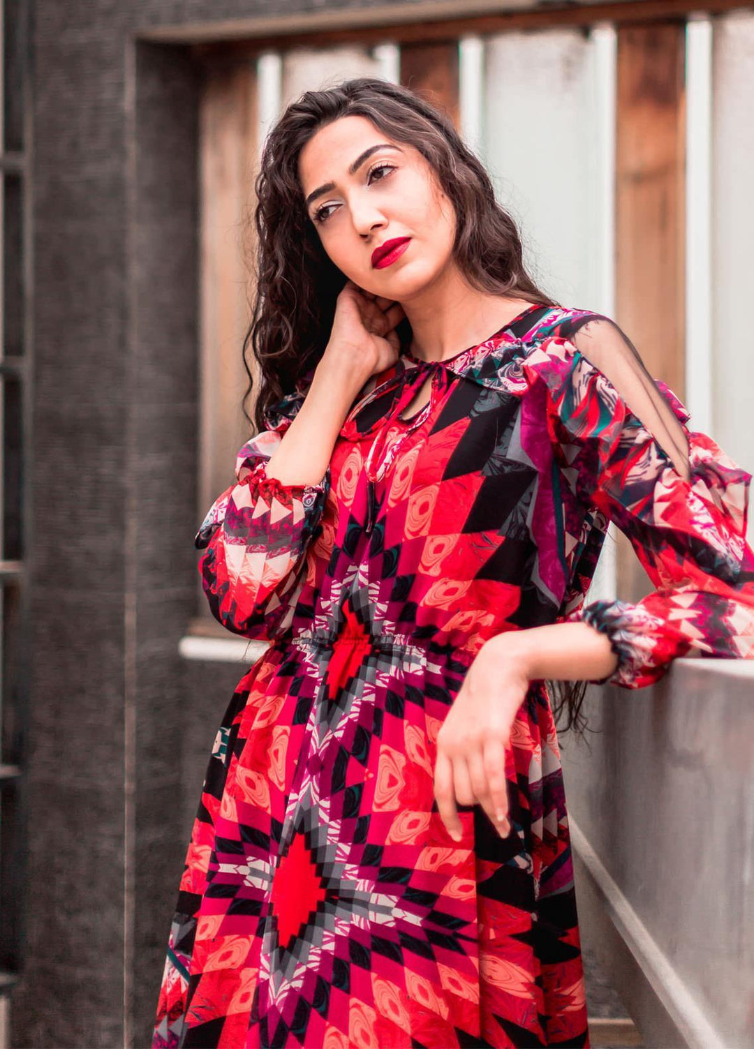 Lenaim Luxury Pret Chiffon Frock LN22WL Artsy Printed