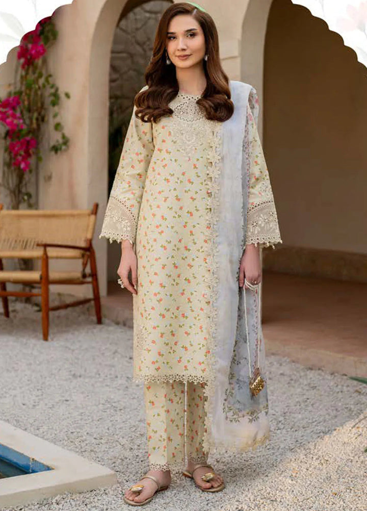 Levana by Alizeh Fashion Embroidered Lawn Suits Unstitched 3 Piece AFB25L D-7025 Solara - Summer Collection