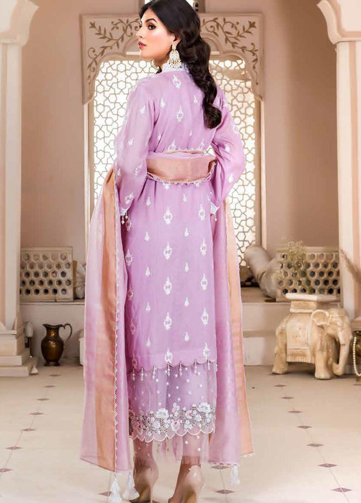 Nawaz Fabrics Embroidered Cotton Net Suits Unstitched 4 Piece LBNFE22 D-04 - Summer Collection