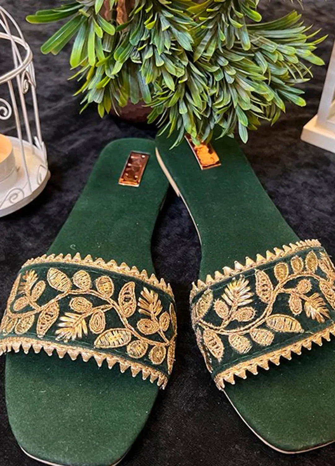 Libaas by Trj Festive Style Women Slipper Opulent Orchid