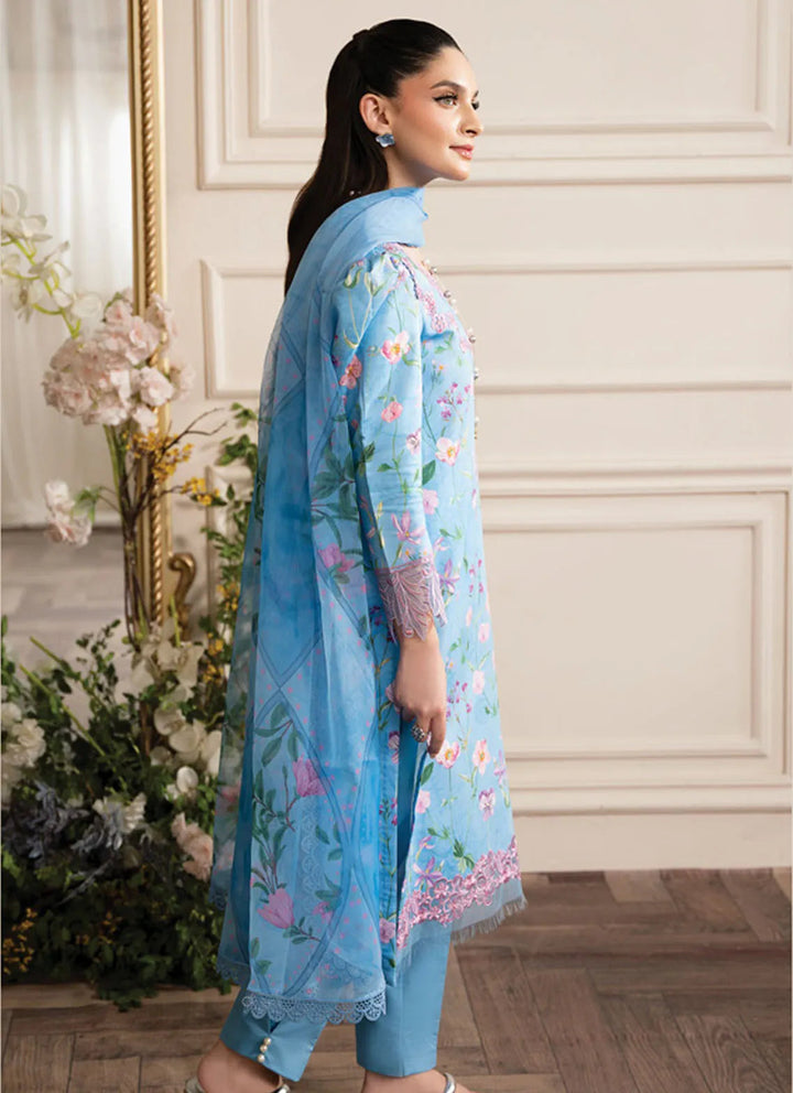 Lifestyle by Rang Rasiya Embroidered Lawn Suit Unstitched 3 Piece RR24LE Gardenia - Summer Collection