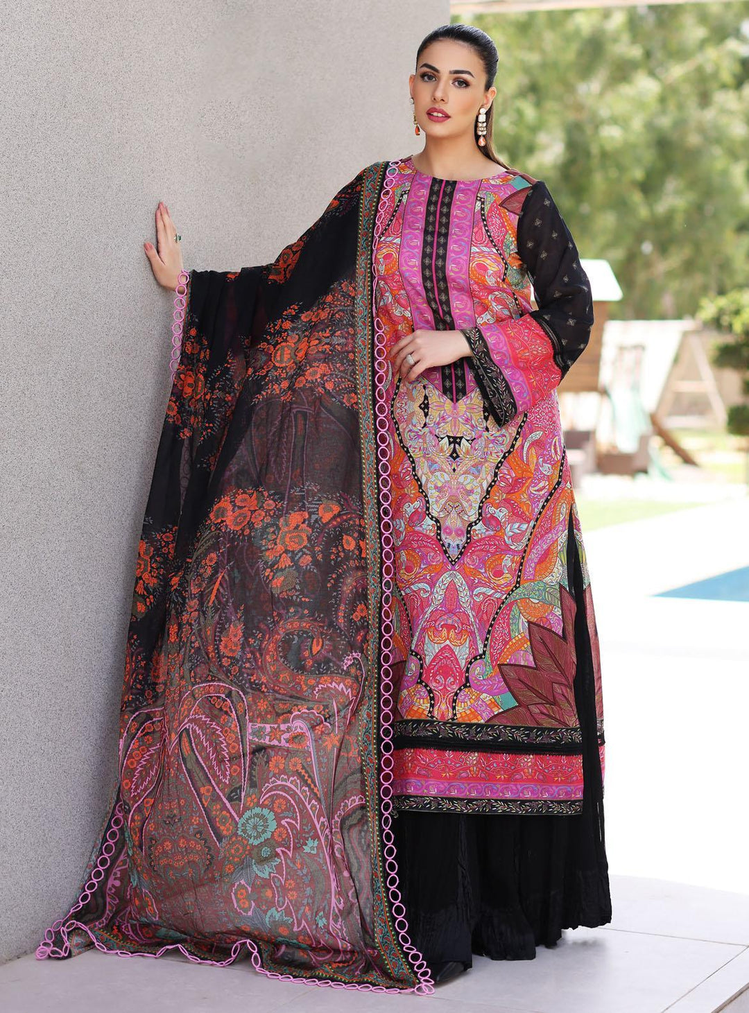 Lila By Sable Vogue Printed Lawn Suits Unstitched 2 Piece SV22L SAL-12 - Summer Collection