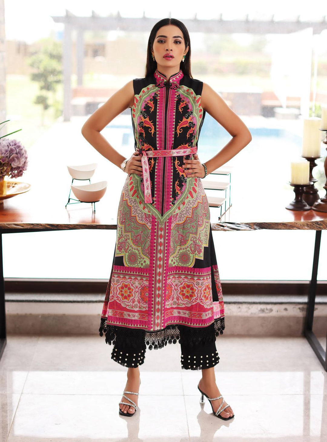 Lila By Sable Vogue Embroidered Lawn Suits Unstitched 2 Piece (Shirt and Trouser) SV22L SAL-13-B - Summer Collection