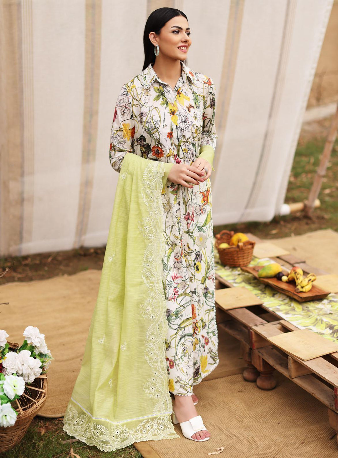Lila By Sable Vogue Embroidered Lawn Suits Unstitched 2 Piece SV22L SAL-15-A - Summer Collection