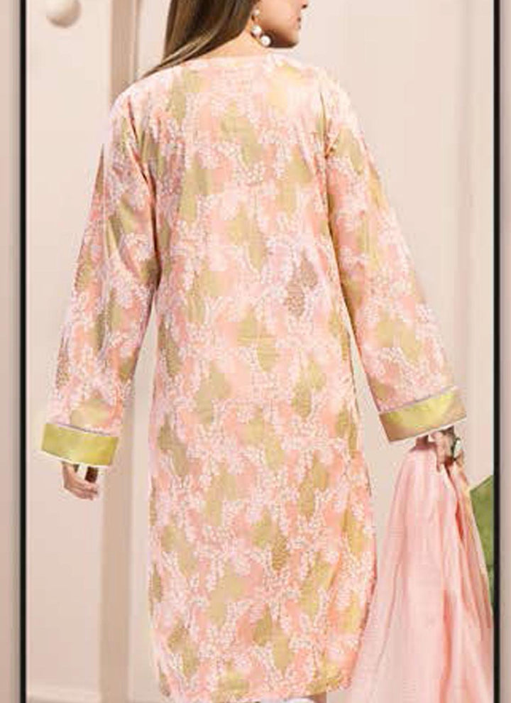 LimeLight Embroidered Lawn Suits Unstitched 2 Piece LL21E U0882 Pink - Summer Collection