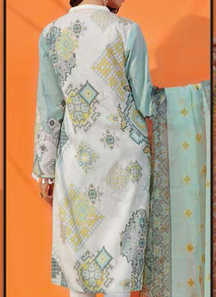 LimeLight Embroidered Lawn Suits Unstitched 2 Piece LL21E U0885 Ice Blue - Summer Collection