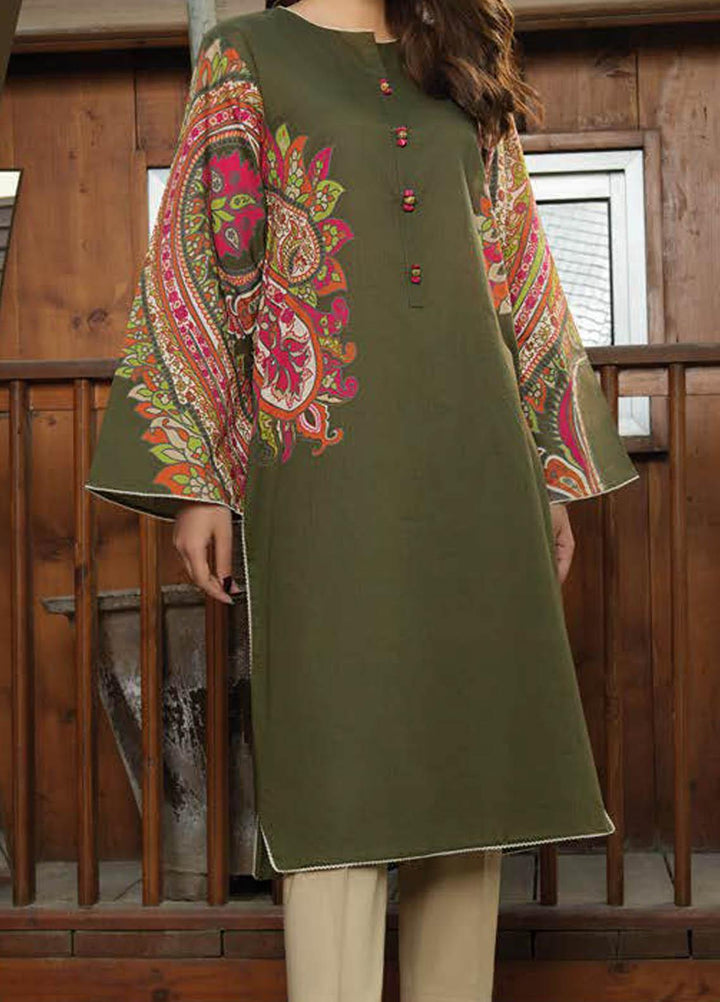 LimeLight Printed Lawn  Unstitched Kurties LL21S U-1043 GREEN - Summer Collection