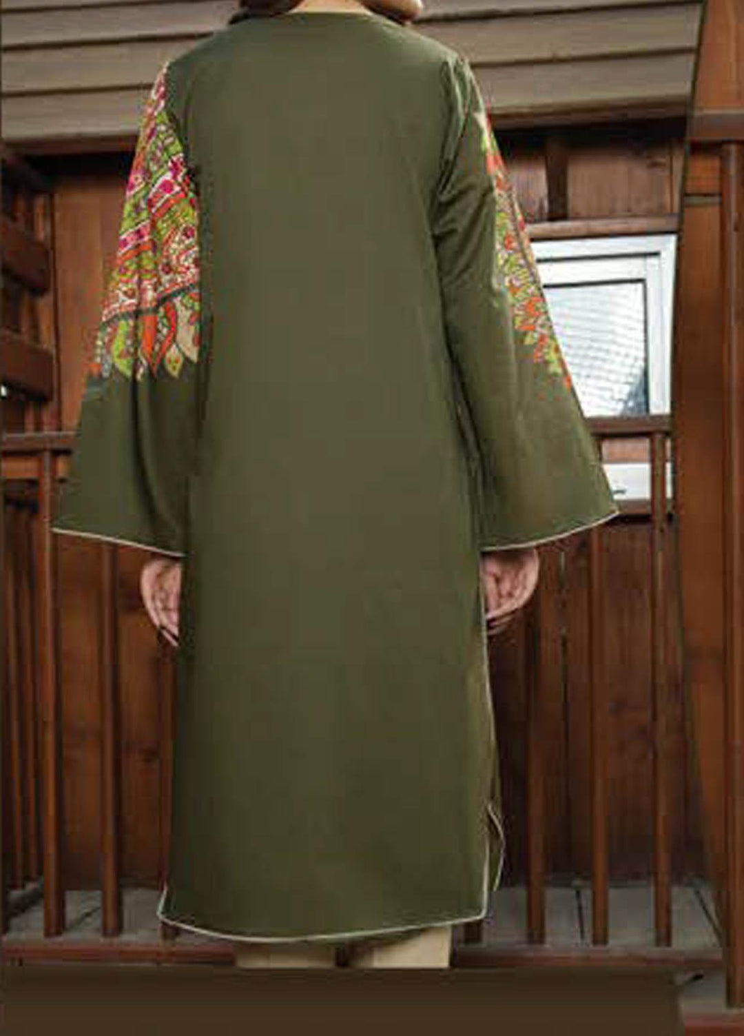 LimeLight Printed Lawn  Unstitched Kurties LL21S U-1043 GREEN - Summer Collection