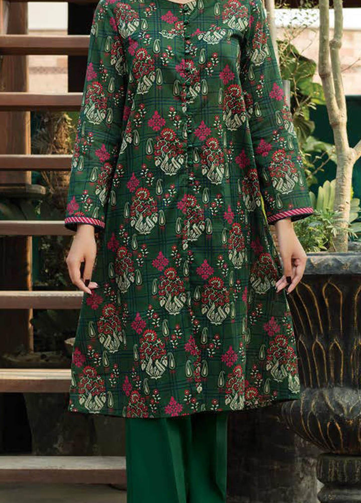 LimeLight Printed Lawn  Unstitched Kurties LL21S U-1049 GREEN - Summer Collection