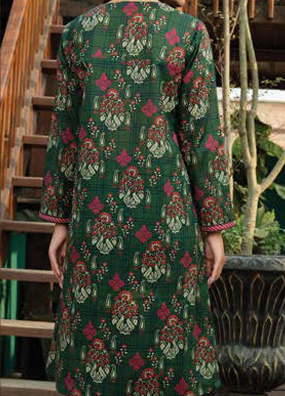 LimeLight Printed Lawn  Unstitched Kurties LL21S U-1049 GREEN - Summer Collection