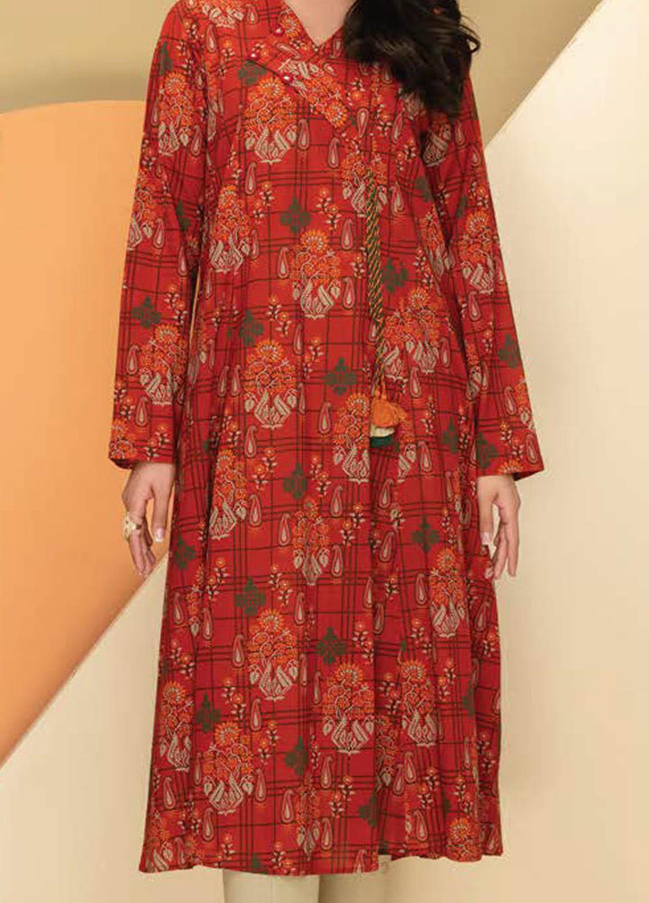 LimeLight Printed Lawn  Unstitched Kurties LL21S U-1049 RED - Summer Collection