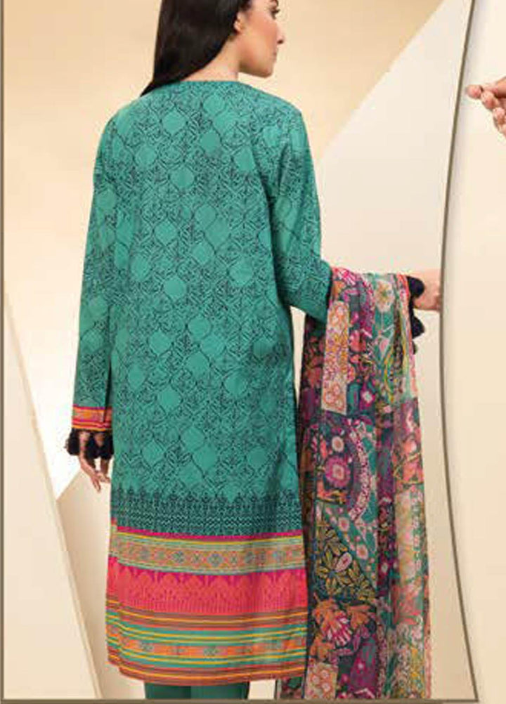 LimeLight Printed Lawn Suits Unstitched 3 Piece LL21S U-1103 AQUA - Summer Collection