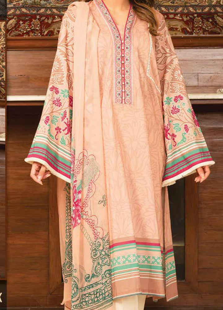 LimeLight Printed Lawn Suits Unstitched 2 Piece LL21S U-1142 PINK - Summer Collection
